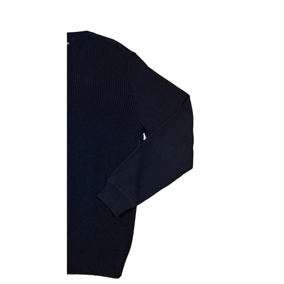 CALVIN KLEIN Sweater Men's Long Sleeve Crew Neck Striped Knit Pullover Blue Lg - Picture 9 of 10